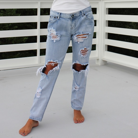 One Teaspoon Denim - ONE TEASPOON ripped boyfriend jeans!